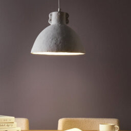 Beliani Organic Papier-Mâché Pendant Lamp White, Handmade Textured Shade, 31Cm Dia, 136Cm Drop - thumbnail 1