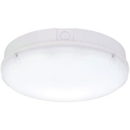 Gloss White Ip65 Bulkhead Light - 18W Cct Smd Led Module - 300mm Diameter - thumbnail 1