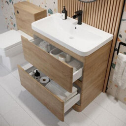 Affine Floor Standing Bathroom Vanity Unit & Basin Sink Storage Furniture Cabinet 800mm - thumbnail 3