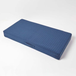 Homescapes Navy Quilted Cotton 2 Seater Orthopaedic Booster Cushion Cover - thumbnail 4