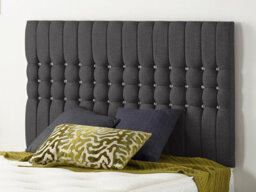 Somnior Beds Somnior  5Ft Galaxy King 32 Inches Plush Black Headboard With Wooden Struts