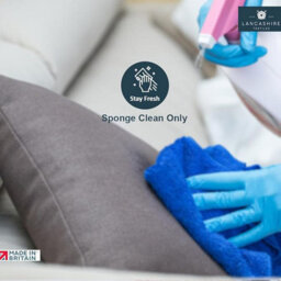 Lancashire Textiles Soft Hollowfibre Filling (50 X 75 Cm) Light Blue Comfortable Reading Support Cushion - thumbnail 4