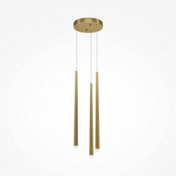 Luminosa Lighting Luminosa Maytoni Cascade Modern 3 Light Cluster Pendant Ceiling Light Brass Integrated Led 4000K - thumbnail 1