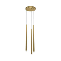 Luminosa Lighting Luminosa Maytoni Cascade Modern 3 Light Cluster Pendant Ceiling Light Brass Integrated Led 4000K - thumbnail 2