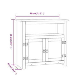 Berkfield Tv Cabinet Mexican Pine Corona Range 80X43X78 Cm - thumbnail 7
