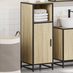 Berkfield Bathroom Cabinet Sonoma Oak 35X37.5X100 Cm Engineered Wood - thumbnail 4