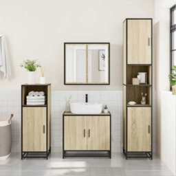Berkfield Bathroom Cabinet Sonoma Oak 35X37.5X100 Cm Engineered Wood - thumbnail 3
