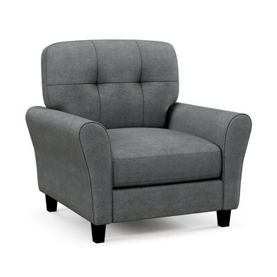 Costway Single Sofa Seat Fabric Upholstered Living Room Chair With Removable Cushion - image 1