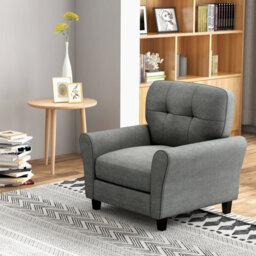 Costway Single Sofa Seat Fabric Upholstered Living Room Chair With Removable Cushion - thumbnail 7
