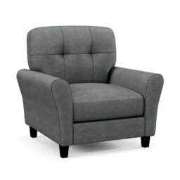 Costway Single Sofa Seat Fabric Upholstered Living Room Chair With Removable Cushion - thumbnail 1