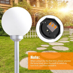 Geezy Solar Outdoor Garden Stake Light Dusk To Dawn Globe Light Patio Lawn Yard 30 Cm - thumbnail 5