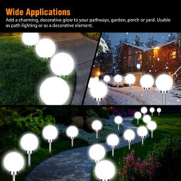 Geezy Solar Outdoor Garden Stake Light Dusk To Dawn Globe Light Patio Lawn Yard 30 Cm - thumbnail 4