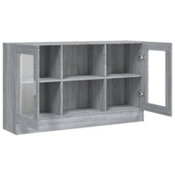 Vidaxl Vitrine Cabinet Grey Sonoma 120X30.5X70 Cm Engineered Wood - thumbnail 5