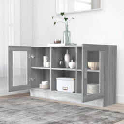 Vidaxl Vitrine Cabinet Grey Sonoma 120X30.5X70 Cm Engineered Wood - thumbnail 8