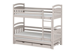 Arte Cashmere Wooden Bunk Bed Adas With Storage And Foam Mattressess W198Cm - Adaptable Bed With Drawers - thumbnail 1