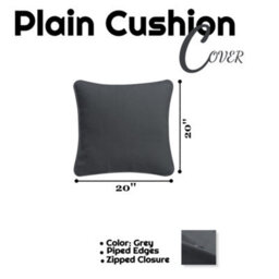Chilimilii Cushion Covers 100% Cotton Plain Dyed Zip Pipe Edge Home Sofa Decor (50X50 Cm) - thumbnail 1