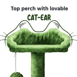 Yaheetech Green 137 Cm Height Cat Tree Tower With Condos & Dangling Balls & Scratching Posts - thumbnail 9