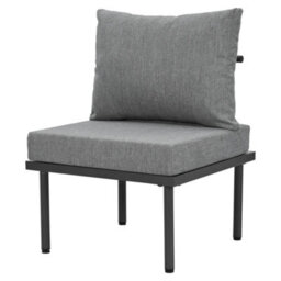 Matteo 6-Piece Grey Garden Lounge Set - Galvanised Frame, Woven Rope Design, Glass Top Table & Weatherproof Cushions - thumbnail 7