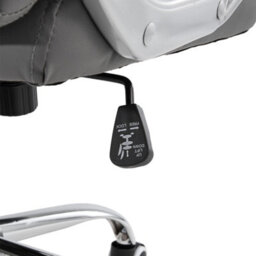 Darphe Grey Pvc Swivel Gaming Office Chair Adjustable Height 112-122Cm With Casters - thumbnail 7