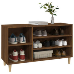 Berkfield Elegant Shoe Cabinet Brown Oak 102X36X60 Cm Engineered Wood - thumbnail 4
