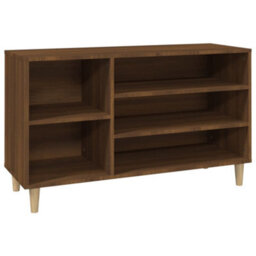 Berkfield Elegant Shoe Cabinet Brown Oak 102X36X60 Cm Engineered Wood - thumbnail 1