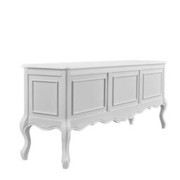 Statement Furniture Juliette Large Wooden Blanket Box - White - thumbnail 3
