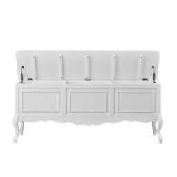 Statement Furniture Juliette Large Wooden Blanket Box - White - thumbnail 6