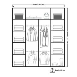 Sliding Wardrobes 4 u LTD Sliding Wardrobes 4U Venus Sliding Mirrored Wardrobe In 3 Colors And 2 Sizes (Grey - W2030mm, H2170mm) - thumbnail 3