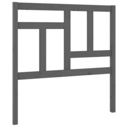 Berkfield Bed Headboard Grey 95.5X4X100 Cm Solid Wood Pine - thumbnail 2