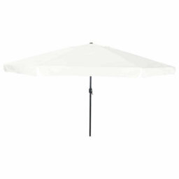 Walplus Garden Parasol White, Black 395 X 395 X 245 Cm Polyester, Steel - thumbnail 1