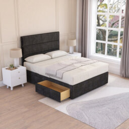 Sloomy Texas Emerald Plush 3Ft Memory Foam Bed Set With 2 Drawers, Mattress & Headboard- Single - thumbnail 1