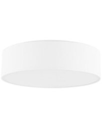 Beliani Flush Ceiling Lamp White Polycotton 45Cm Drum Shade For Modern And Boho Interiors - thumbnail 2