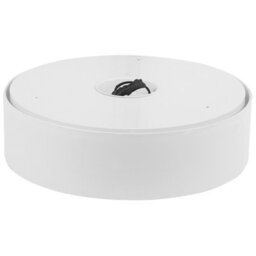 Beliani Flush Ceiling Lamp White Polycotton 45Cm Drum Shade For Modern And Boho Interiors - thumbnail 4