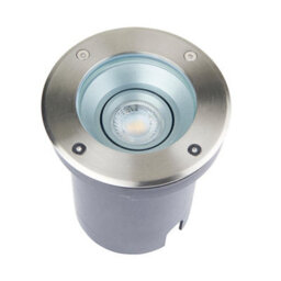 Luminosa Lighting Luminosa Pillar Tilt Outdoor Recessed Ground Light Brushed Stainless Steel & Clear Glass Ip67 - thumbnail 4