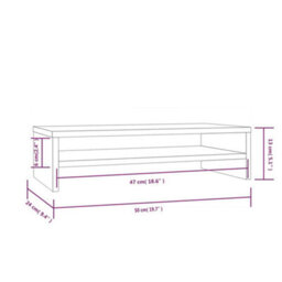 Vidaxl Monitor Stand 50X24X13 Cm Solid Wood Pine - thumbnail 8