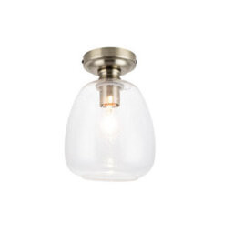 Cosylyte Buxton Bathroom Classic Bubble Glass Ceiling Light - Antique Brass Base - thumbnail 3