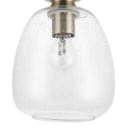Cosylyte Buxton Bathroom Classic Bubble Glass Ceiling Light - Antique Brass Base - thumbnail 6