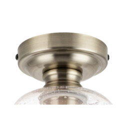 Cosylyte Buxton Bathroom Classic Bubble Glass Ceiling Light - Antique Brass Base - thumbnail 7