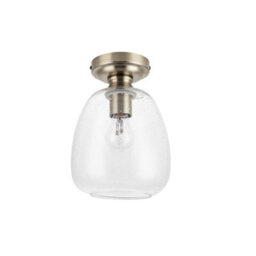 Cosylyte Buxton Bathroom Classic Bubble Glass Ceiling Light - Antique Brass Base - thumbnail 4