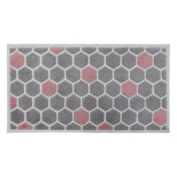 JVL Solemate Hand Carved Honeycomb Door Mat, 57 X 100 Cm - thumbnail 1