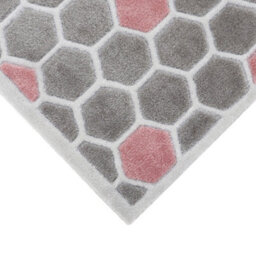 JVL Solemate Hand Carved Honeycomb Door Mat, 57 X 100 Cm - thumbnail 4