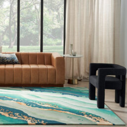 Green Wool Handmade Luxurious Optical/ (3D) Modern Rug Easy To Clean Living Room And Bedroom-114Cm X 175Cm - thumbnail 7