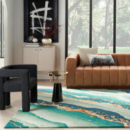 Green Wool Handmade Luxurious Optical/ (3D) Modern Rug Easy To Clean Living Room And Bedroom-114Cm X 175Cm - thumbnail 6