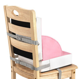 Ladida Portable Toddler Booster Seat,lightweight,compact,easy Clean, With Straps, Pu Pink - thumbnail 4