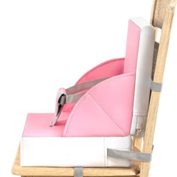 Ladida Portable Toddler Booster Seat,lightweight,compact,easy Clean, With Straps, Pu Pink - thumbnail 3