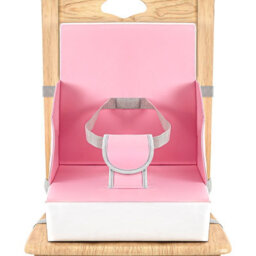 Ladida Portable Toddler Booster Seat,lightweight,compact,easy Clean, With Straps, Pu Pink - thumbnail 2