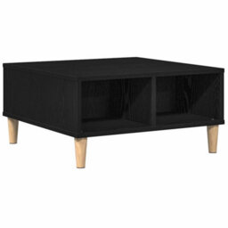 Berkfield Black Oak Coffee Table - 60X60X30 Cm, Made Of Engineered Wood - thumbnail 5