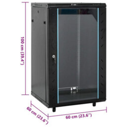 Walplus 18U Network Cabinet With Swivel Feet 19 Ip20 60X60X100 Cm - thumbnail 7