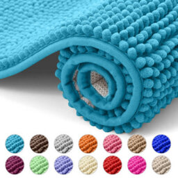 Extra Large Chenille Bath Mat Soft Bathroom Rugs Water Absorbent Pedestal Mats Dark Brown 40 X 120 Cm - thumbnail 2