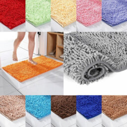 Extra Large Chenille Bath Mat Soft Bathroom Rugs Water Absorbent Pedestal Mats Dark Brown 40 X 120 Cm - thumbnail 3